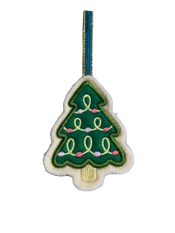 Christmas Tree Handmade Felt Embroidered Decoration Hanging Ornament